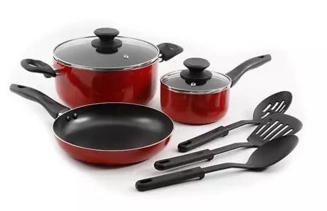 Belk.com: Gibson Palmer Red 8-Piece Cookware Set ONLY $20 (Reg $100)