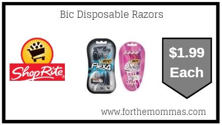 ShopRite: Bic Disposable Razors Just $1.99