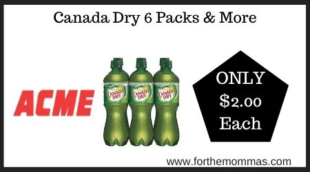 Canada Dry 6 Packs & More