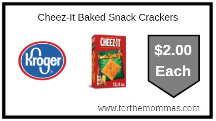Kroger: Cheez-It Baked Snack Crackers ONLY $2.00 Each