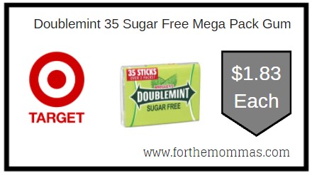 Target: Doublemint 35 Sugar Free Mega Pack Gum ONLY $1.83 Each