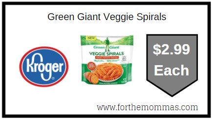 Kroger: Green Giant Veggie Spirals ONLY $2.99 Each 