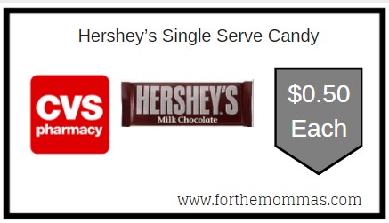 CVS: Hershey’s Single Serve Candy ONLY $0.50 Each
