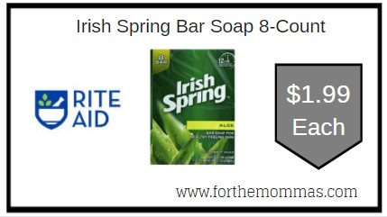 Rite Aid: Irish Spring Bar Soap 8-Count ONLY $1.99