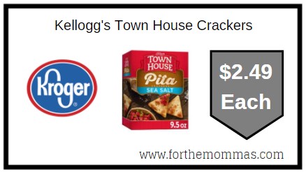 Kroger: Kellogg's Town House Crackers ONLY $2.49 Each 