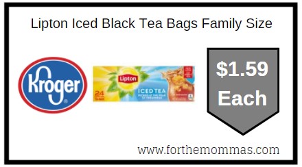 Kroger: Lipton Iced Black Tea Bags Family Size ONLY $1.59 Each