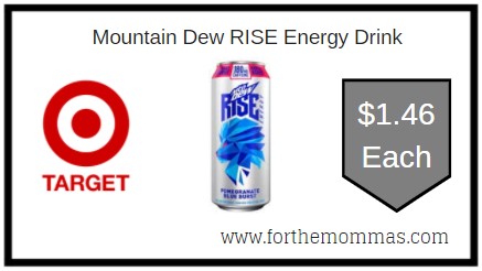 Target: Mountain Dew RISE Energy Drink ONLY $1.46 Each