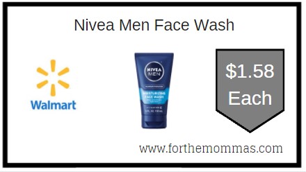 Walmart: Nivea Men Face Wash ONLY $1.58 Each 