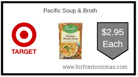 Target: Pacific Soup & Broth ONLY $2.95 Each 