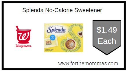 Walgreens: Splenda No-Calorie Sweetener ONLY $1.49 Each