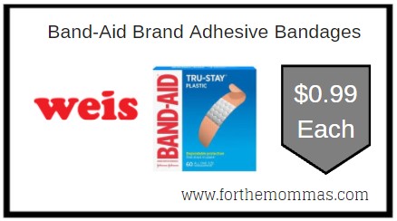 Weis: Band-Aid Brand Adhesive Bandages ONLY $0.99 Each