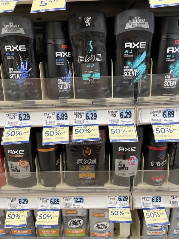 Rite Aid: Axe Deodorant ONLY $3.15 Each 