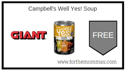 Giant: FREE Campbell's Well Yes! Soup