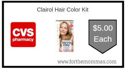 CVS: Clairol Hair Color Kit ONLY $5.00 Each 