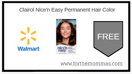 Walmart: Free Clairol Nice'n Easy Hair Color