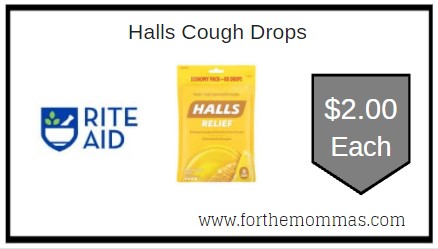 Rite Aid: Halls Cough Drops ONLY $2.00 Each 