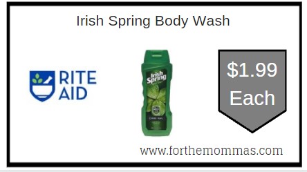 Rite Aid: Irish Spring Body Wash ONLY $1.99 Each