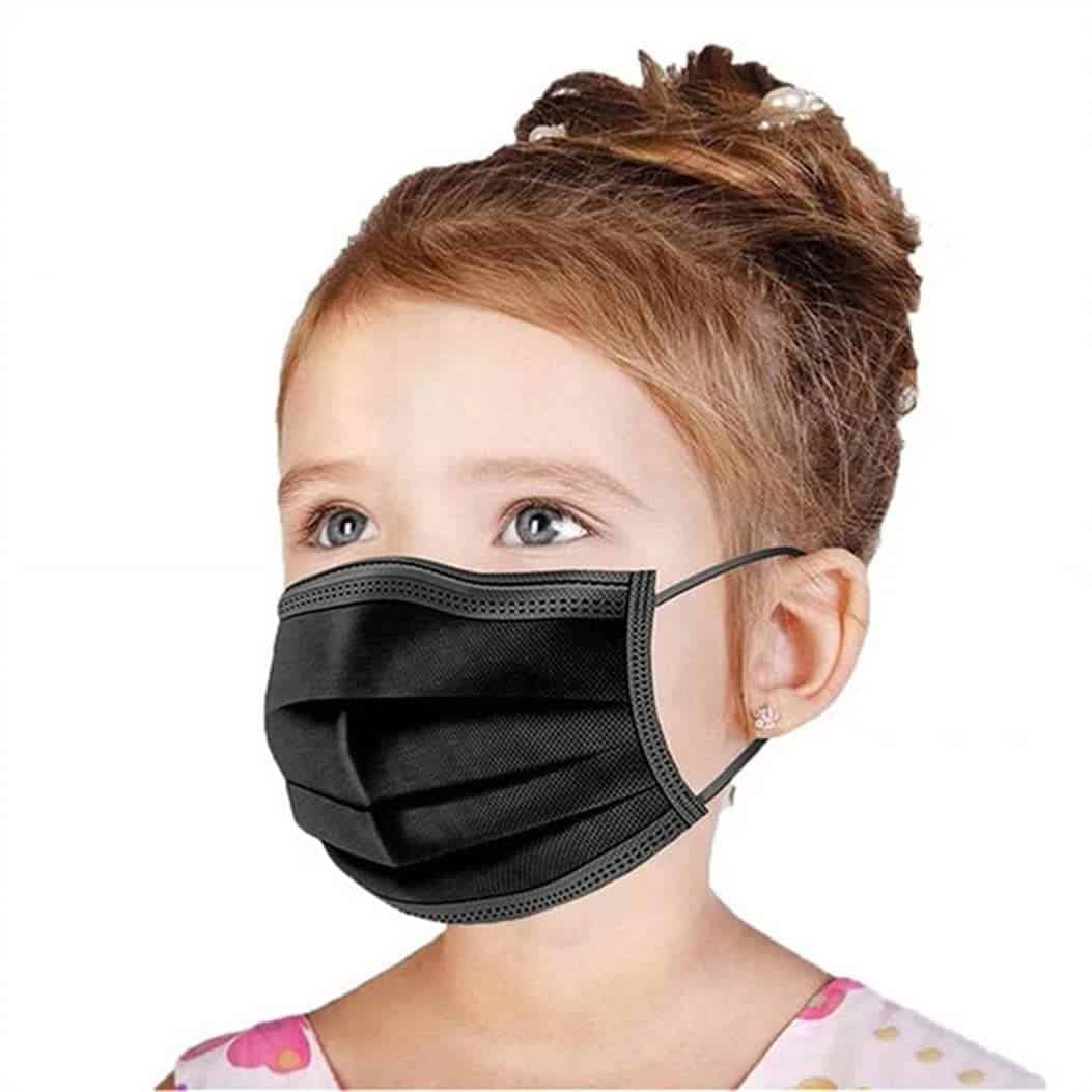 Kids Black Face Mask Disposable 100 Pcs ONLY $9.99 (Reg $29.55)