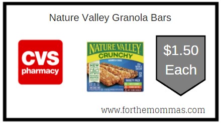 CVS: Nature Valley Granola Bars ONLY $1.50 Each