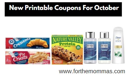 New Coupons For October Over $122 In Savings