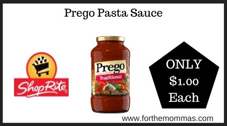 ShopRite: Prego Pasta Sauce JUST $1.00 Each