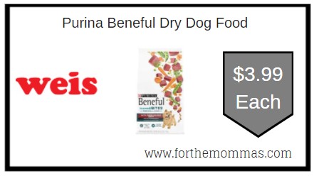 Weis: Purina Beneful Dry Dog Food ONLY $3.99 Each