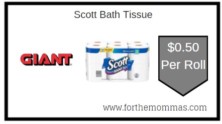 ShopRite: Scott Bath Tissue JUST $0.50 Per Roll