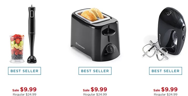 Kohl's: Toastmaster Small Appliances ONLY $9.99