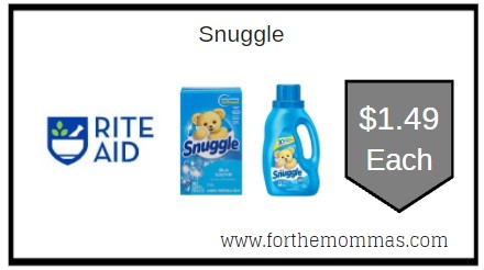 Rite Aid: Snuggle ONLY $1.49 Each