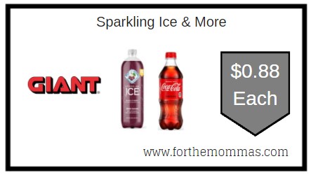 Giant: Sparkling Ice & More ONLY $0.88 Each
