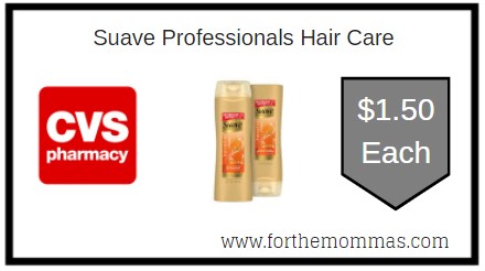 CVS: Suave Professionals Hair Care Only 1.50 Each