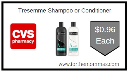 CVS: Tresemme Shampoo or Conditioner ONLY $0.96 Each