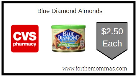 CVS: Blue Diamond Almonds $2.50 Each