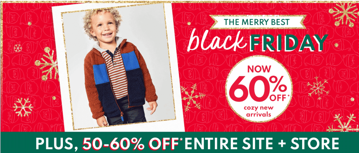 Carter’s Black Friday Sale: 50% to 60% off
