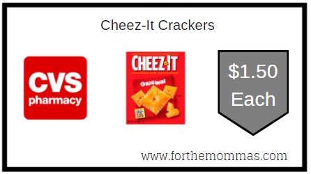 CVS: Cheez-It Crackers Only $1.50 Each