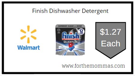 Walmart: Finish Dishwasher Detergent ONLY $1.27 Each