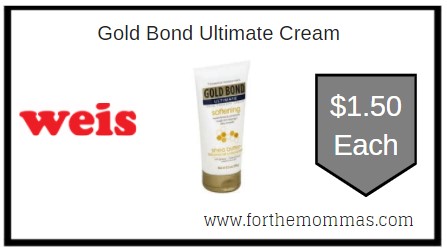 Weis: Gold Bond Ultimate Cream ONLY $1.50 Each