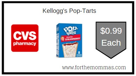 CVS: Kellogg's Pop-Tarts $0.99 Each 