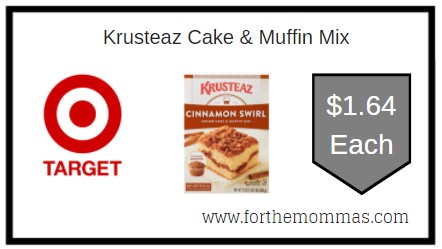 Target: Krusteaz Cake & Muffin Mix ONLY $1.64 Each 