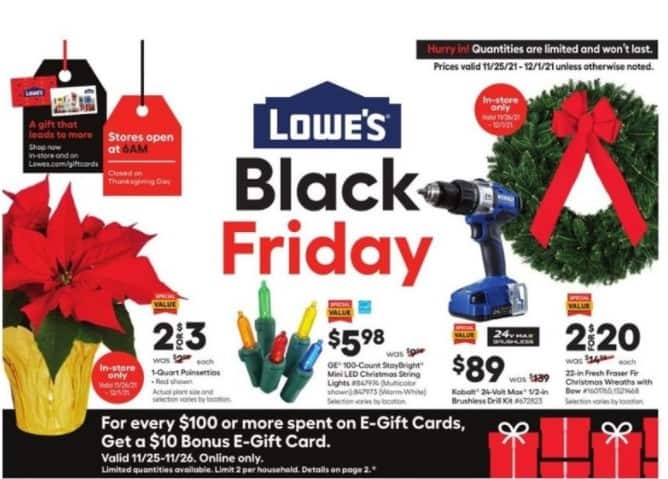 Lowe's Black Friday Ad Scan 2021