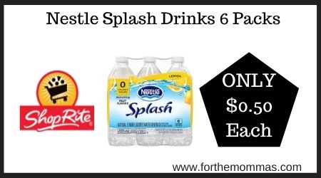 Nestle Splash Drinks 6 Packs