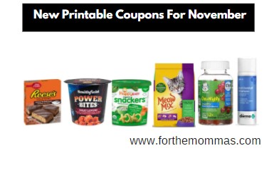 New Coupons For November Over $117 In Savings