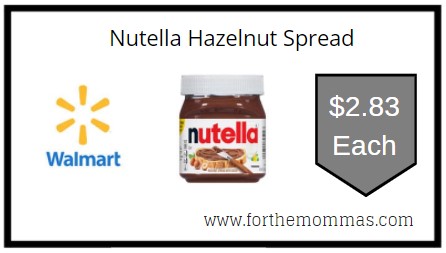 Walmart: Nutella Hazelnut Spread ONLY $2.83 Each