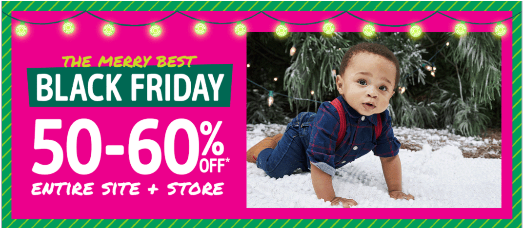 OshKosh B’Gosh Black Friday Sale: 50% to 60% off