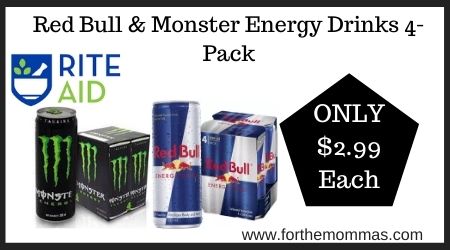 Red Bull & Monster Energy Drinks 4-Pack