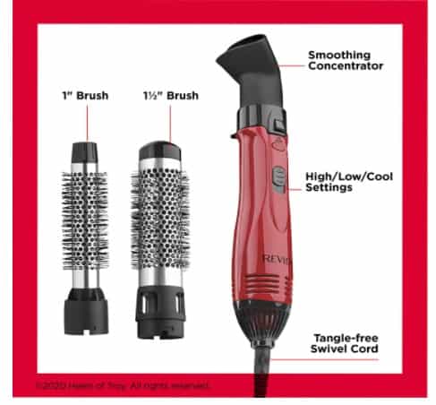 Amazon: 3-Piece Revlon Hot Hair Brush Kit $16.09 (Reg $32)