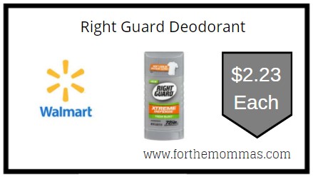 Walmart: Right Guard Deodorant ONLY $2.23 Each