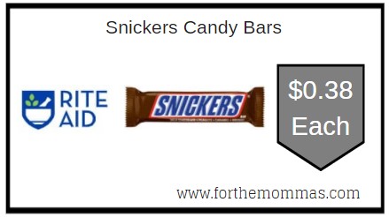 Rite Aid: Snickers Candy Bars ONLY $0.38 Each