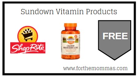ShopRite: FREE Sundown Vitamin Products