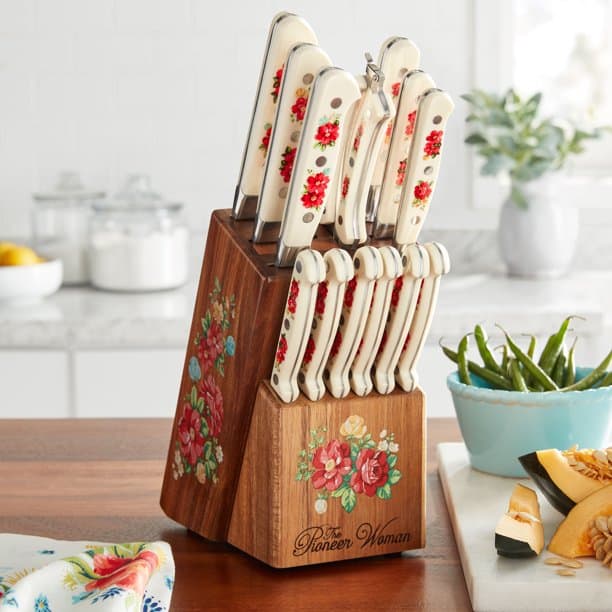 The Pioneer Woman Vintage Flora Collection 14-Pieces Cutlery Set